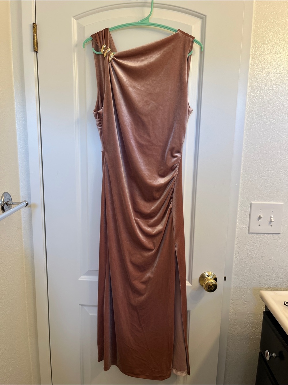 Zara Dusty Rose Velvet Dress